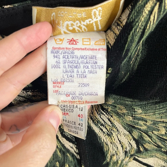 VTG J RIBKOFF COUTURE EVENING DRESS AND BOLERO size 12 women’s multicolored - Picture 6 of 10